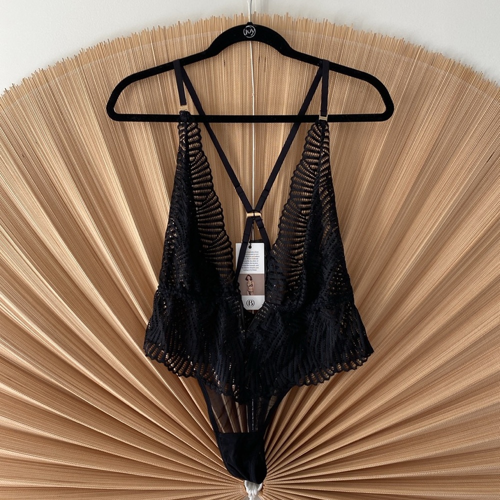 Bluebella Iris Soft Body Black Bodysuit Lingerie